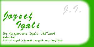 jozsef igali business card